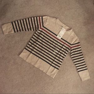 Boys Uniqlo Striped Crew Neck Long Sleeve